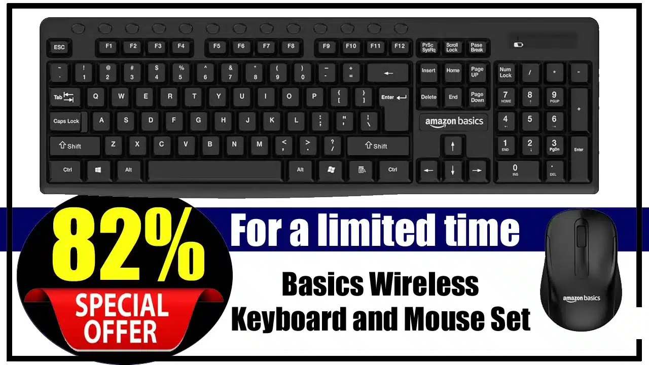 82% off The Ultimate Wireless Keyboard and Mouse Set for Effortless Productivity